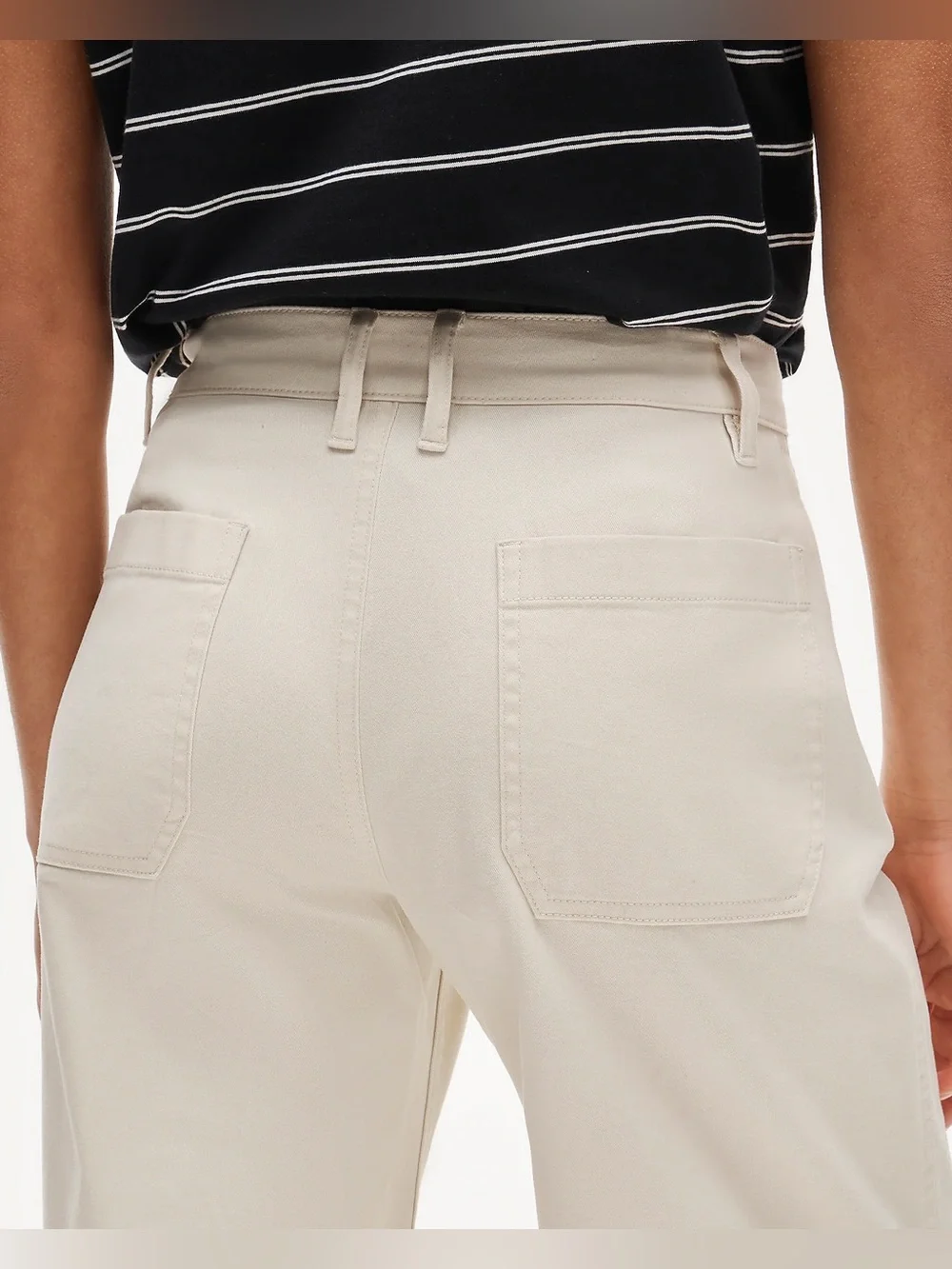 J.Crew Zoe barrel pant in chino in natural